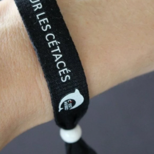 Bracelet noir en fibre de bambou bio