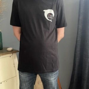 T-shirt homme blanc/bleu/noir